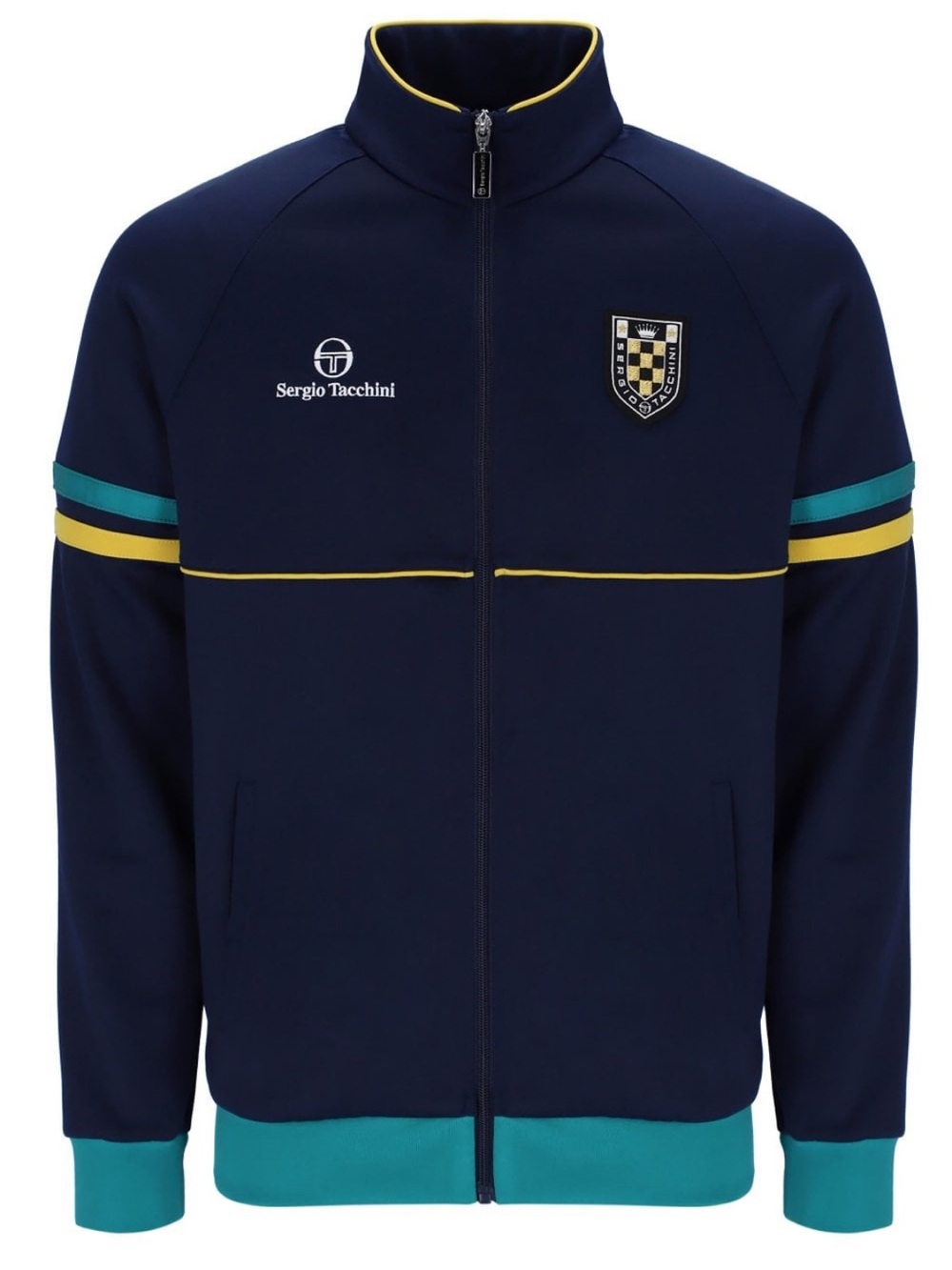 🛑 Sergio Tacchini Orion Track Jacket + Badge | Maritime Blue/Harbour Blue - NWT
